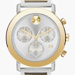Movado Two-Tone Gold and Silver Watch